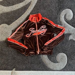 Velour zip up jacket